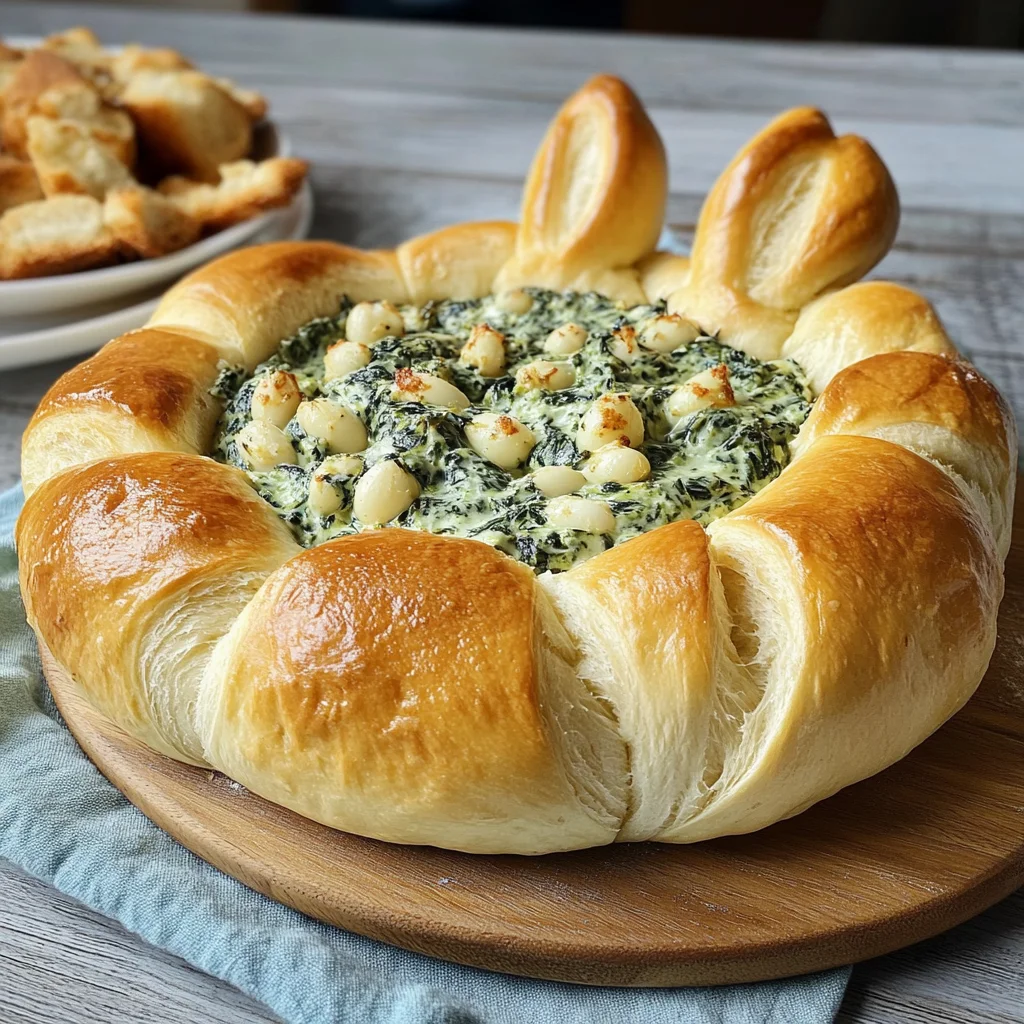 Festive Easter Bunny Spinach Dip