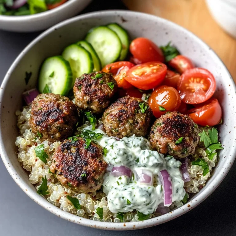 Greek Meatball Bowl