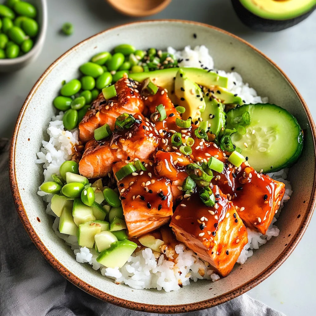 Honey Sriracha Salmon Bowls: A Sweet and Spicy Delight