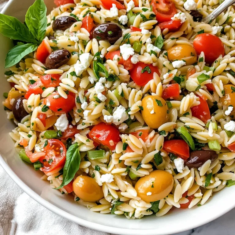 Light Orzo Olive Salad