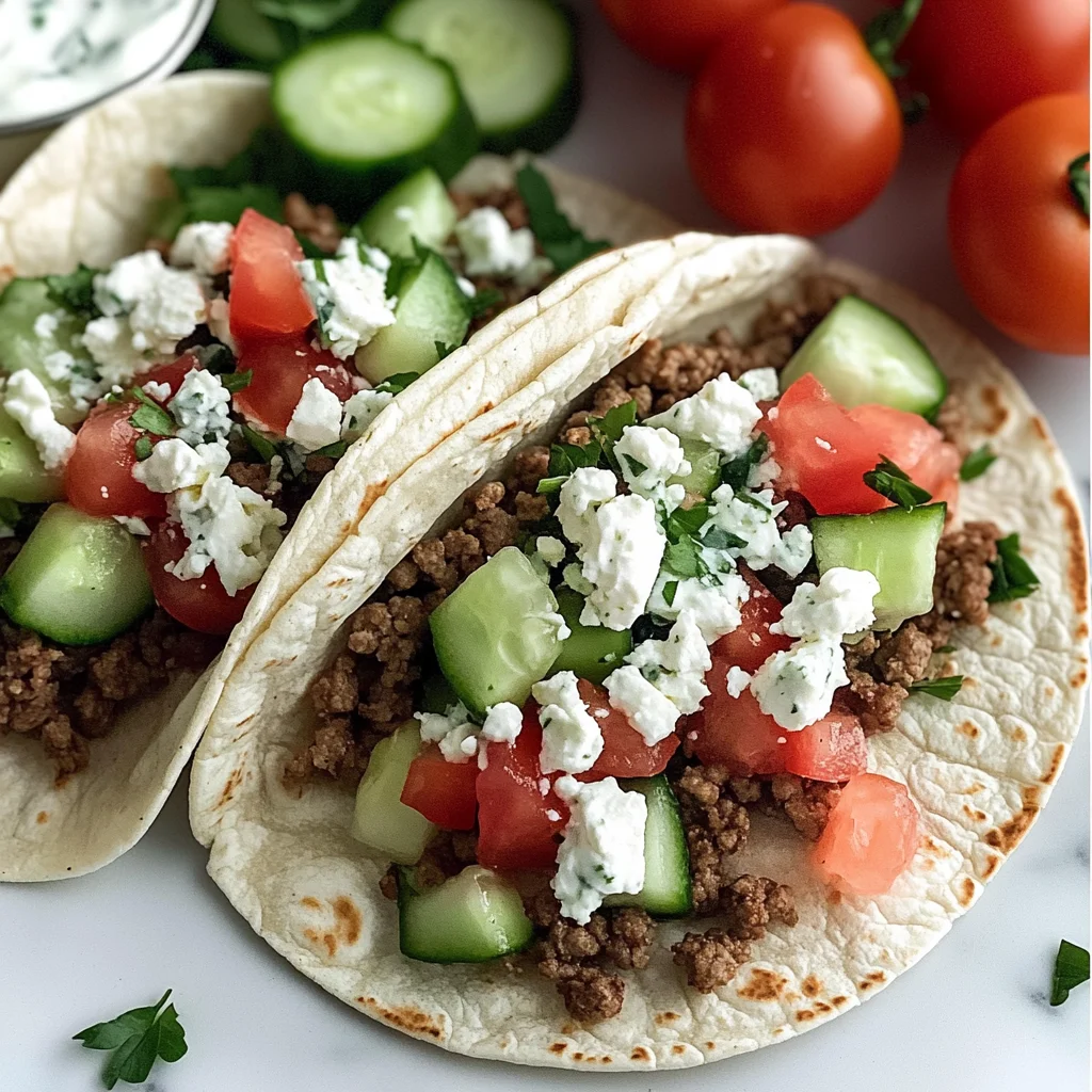 Mouthwatering Ground Lamb Tacos with Tzatziki Sauce