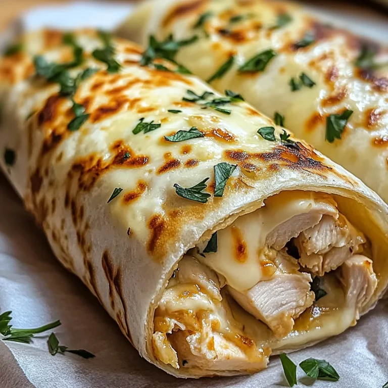 Ooey-Gooey Cheesy Garlic Chicken Wraps You’ll Love!