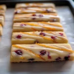 Orange Cranberry Shortbread Cookies