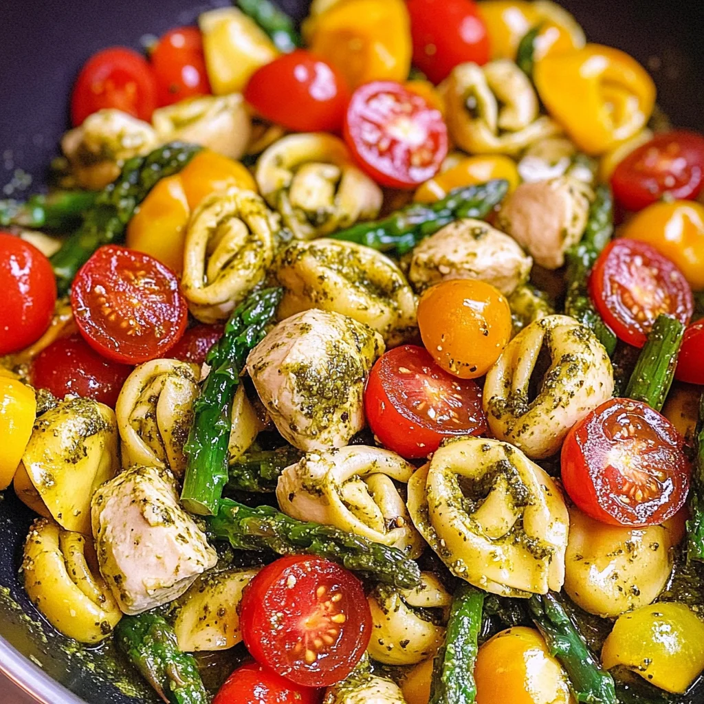 Pesto Chicken Tortellini and Veggies