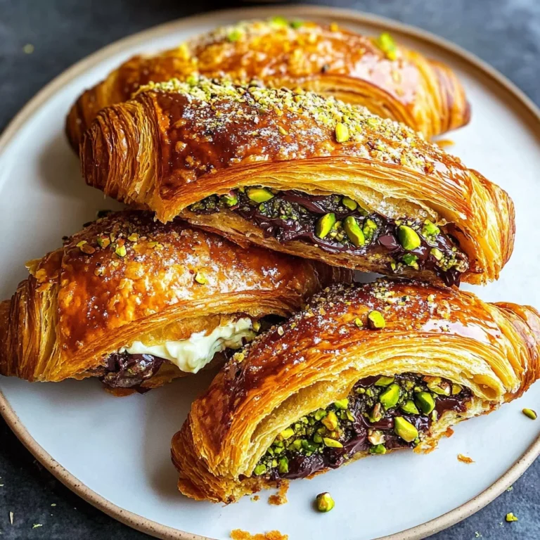 Pistachio Chocolate Croissants Recipe