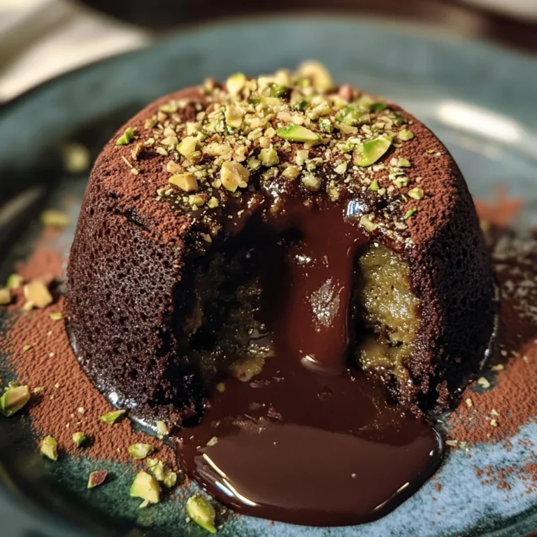Pistachio Chocolate Lava Cakes Recipe