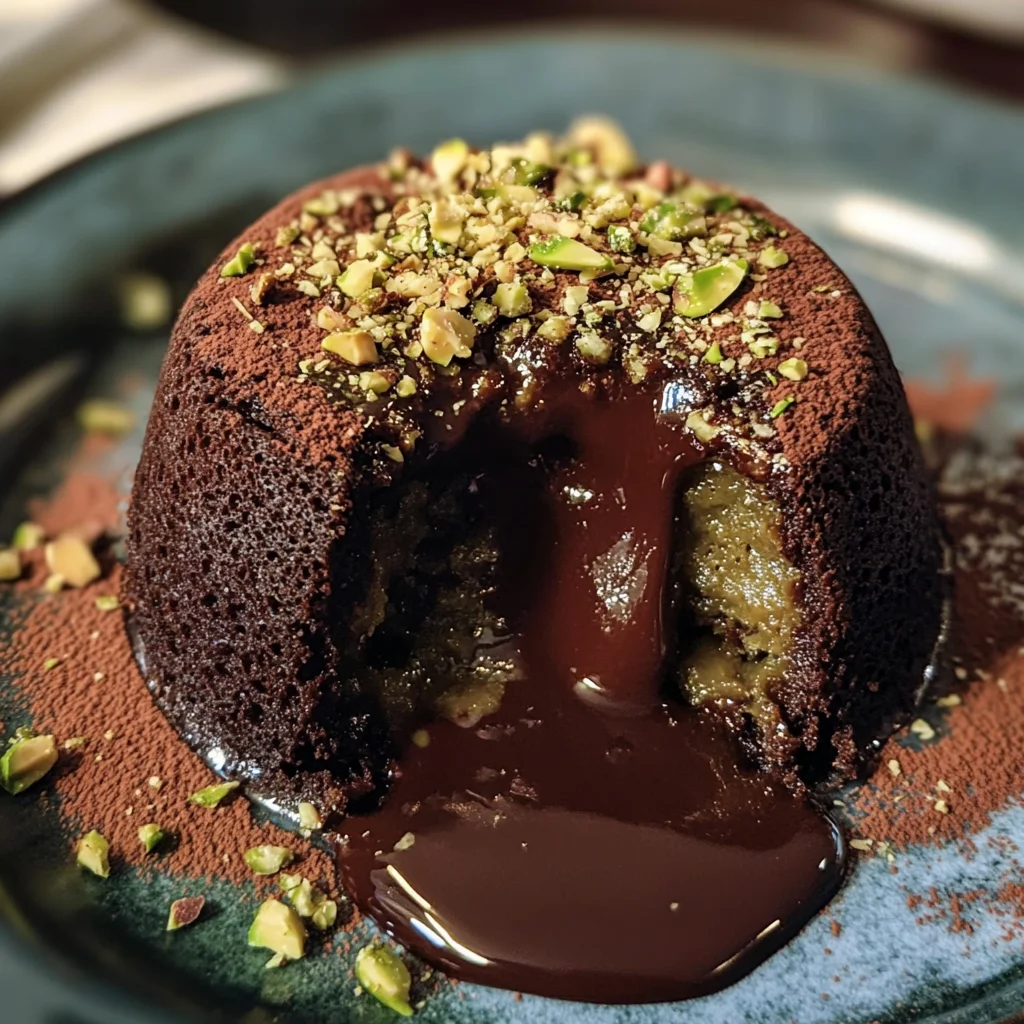Pistachio Chocolate Lava Cakes Recipe
