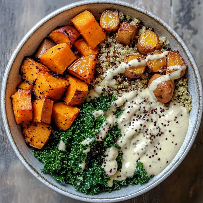 Quinoa Harvest Bowl with Sweet Potato & Kale
