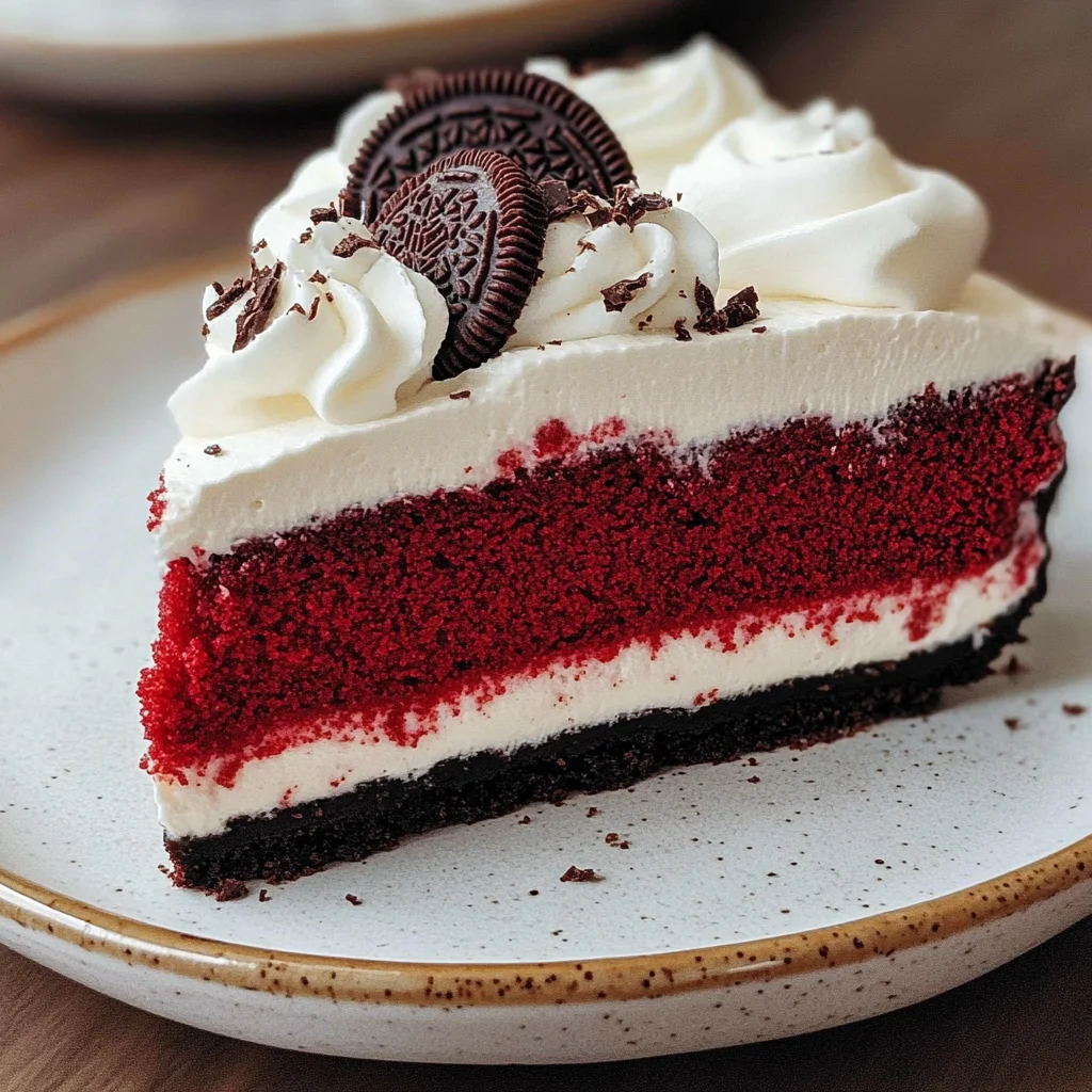 Red Velvet Oreo Cheesecake