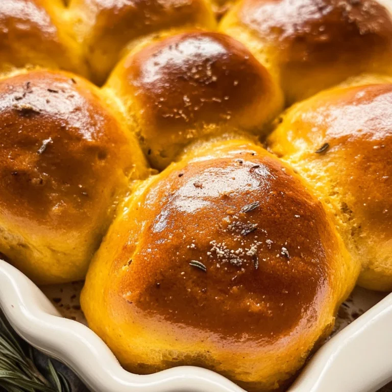 Rosemary pumpkin dinner rolls
