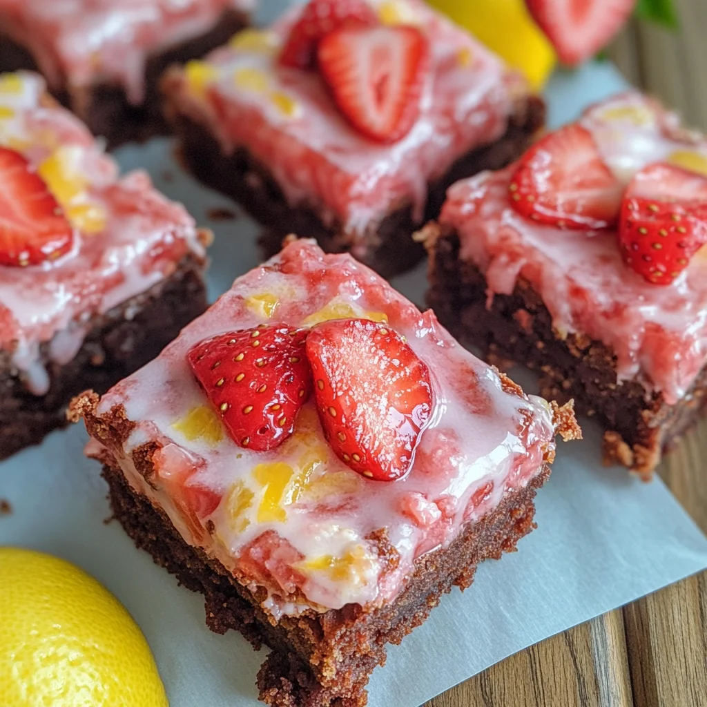 Strawberry Lemon Brownies