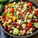 Zesty Bean Salad with Feta - Homefoodkitchen