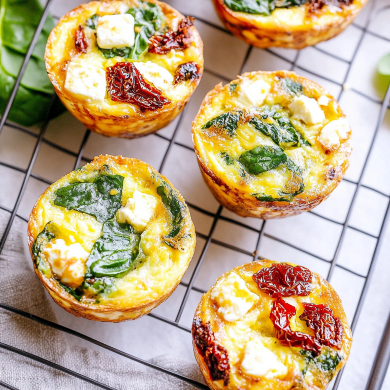 Spinach, Feta, and Sun-Dried Tomato Egg Muffins
