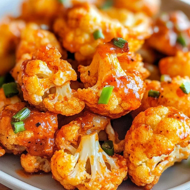 Air Fryer Buffalo Cauliflower with No Breading
