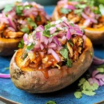 BBQ Chicken Stuffed Sweet Potatoes