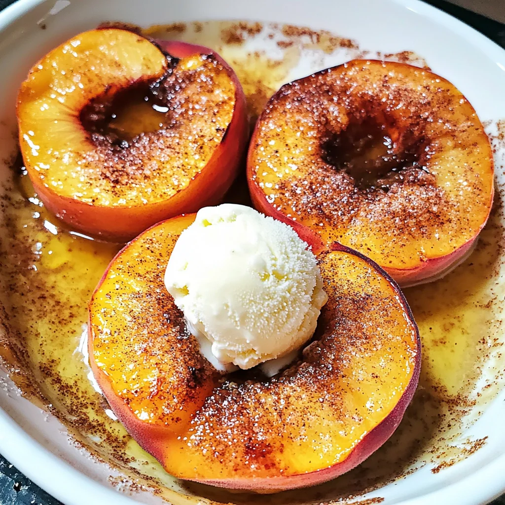 Cinnamon Sugar Baked Peaches