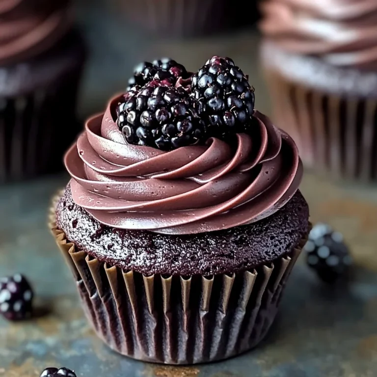 Dark Chocolate Blackberry Cupcakes: Indulge in a Decadent Dessert Delight