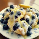 Delicious Blueberry Biscuits with Zesty Lemon Glaze