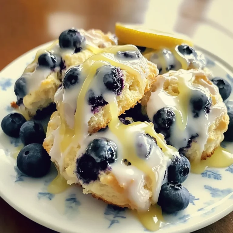 Delicious Blueberry Biscuits with Zesty Lemon Glaze
