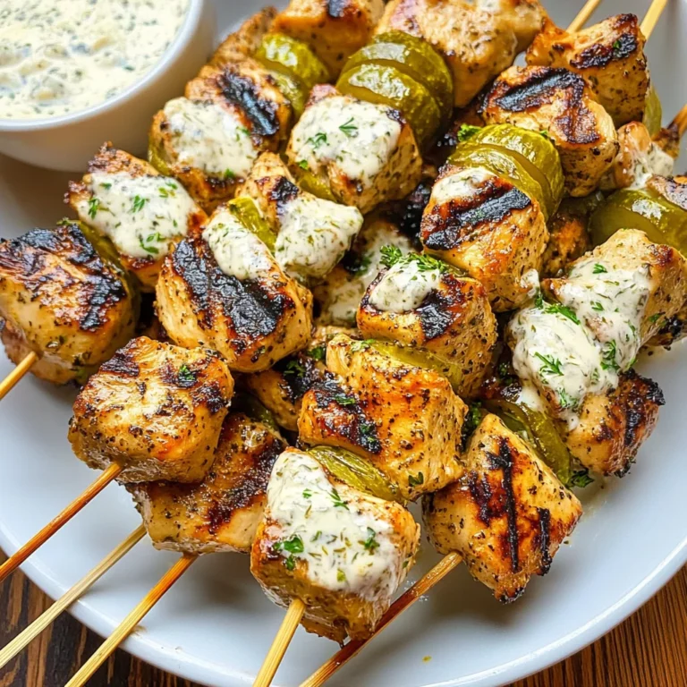 Dill Pickle Ranch Chicken Skewers