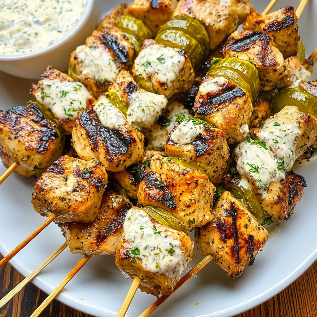 Dill Pickle Ranch Chicken Skewers