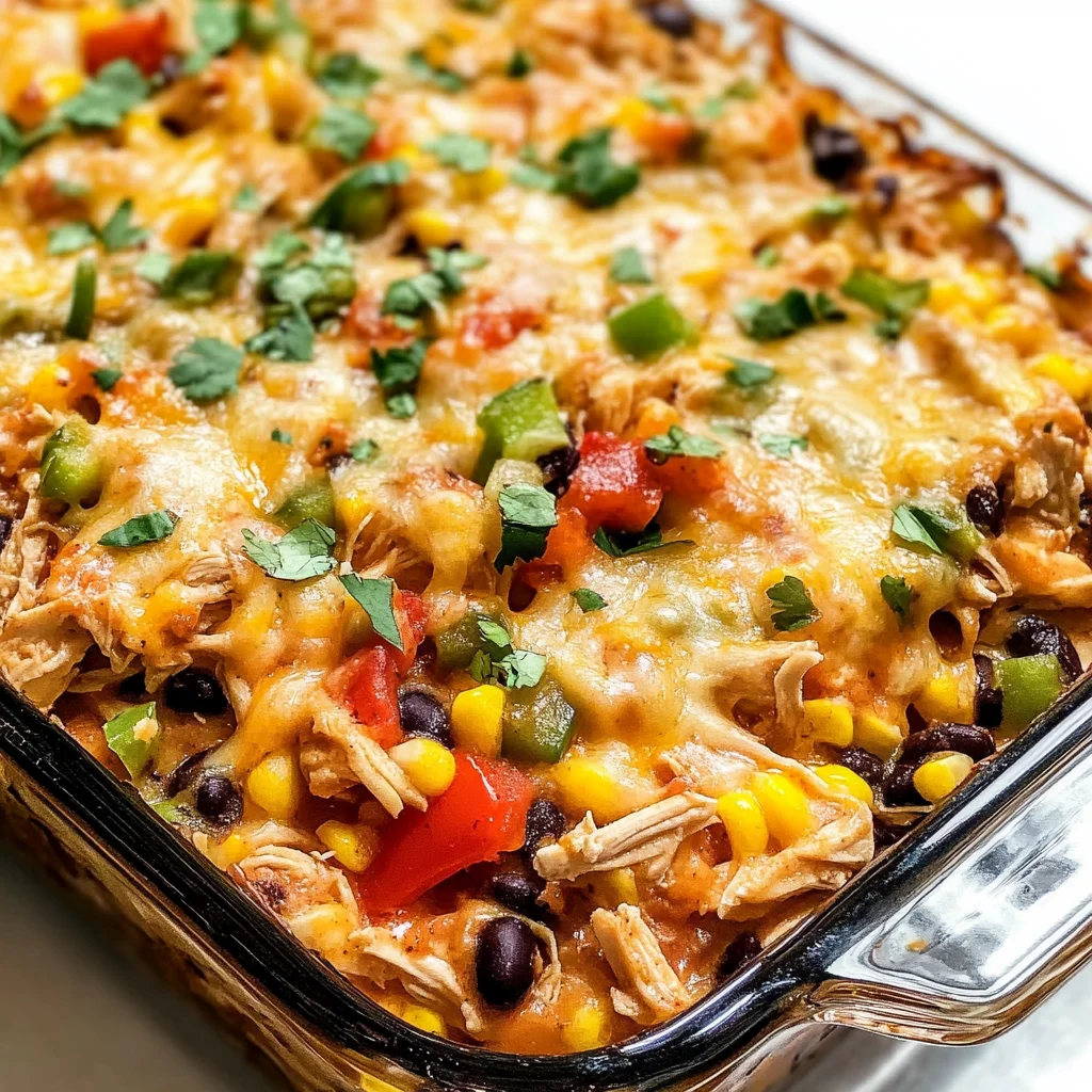 Easy Chicken Burrito Casserole