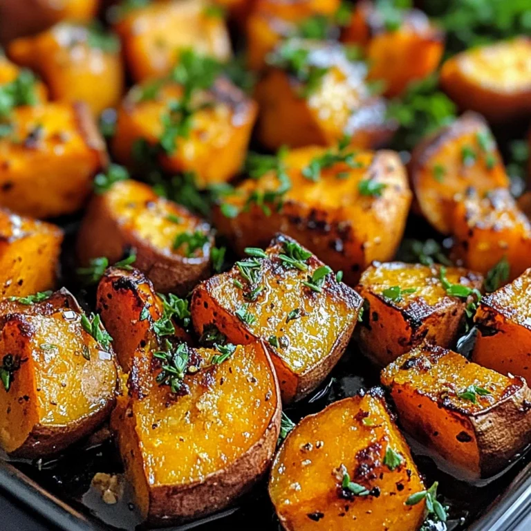 Garlic Butter Roasted Sweet Potatoes: A Delicious and Easy Recipe