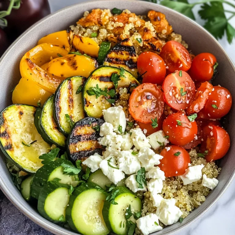 Healthy Grilled Mediterranean Bowl