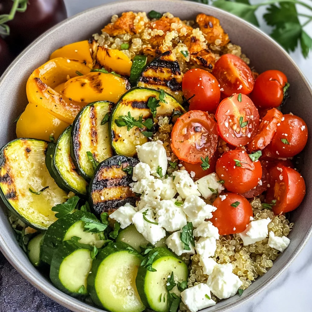 Healthy Grilled Mediterranean Bowl