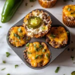 High Protein Jalapeño Popper Cheeseburger Bites