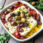 Mediterranean Baked Feta with Olives & Sun-Dried Tomatoes