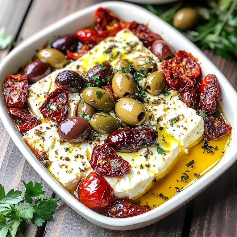 Mediterranean Baked Feta with Olives & Sun-Dried Tomatoes