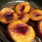 Pan fried peaches