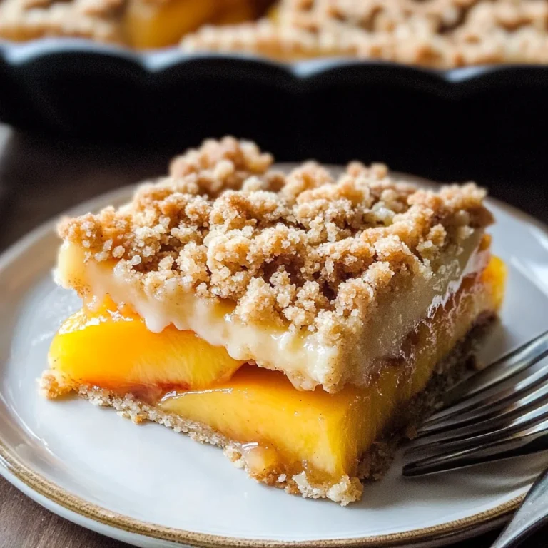 Peach Pie Crumble Bars