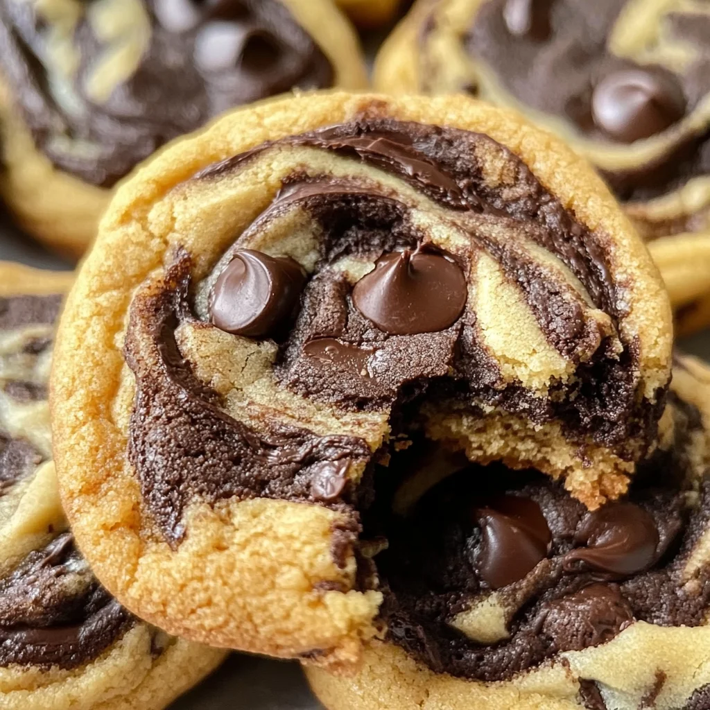 Peanut Butter Brownie Swirl Cookies
