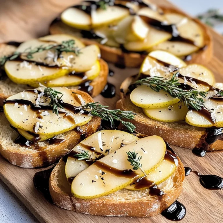 Pear and Brie Crostini