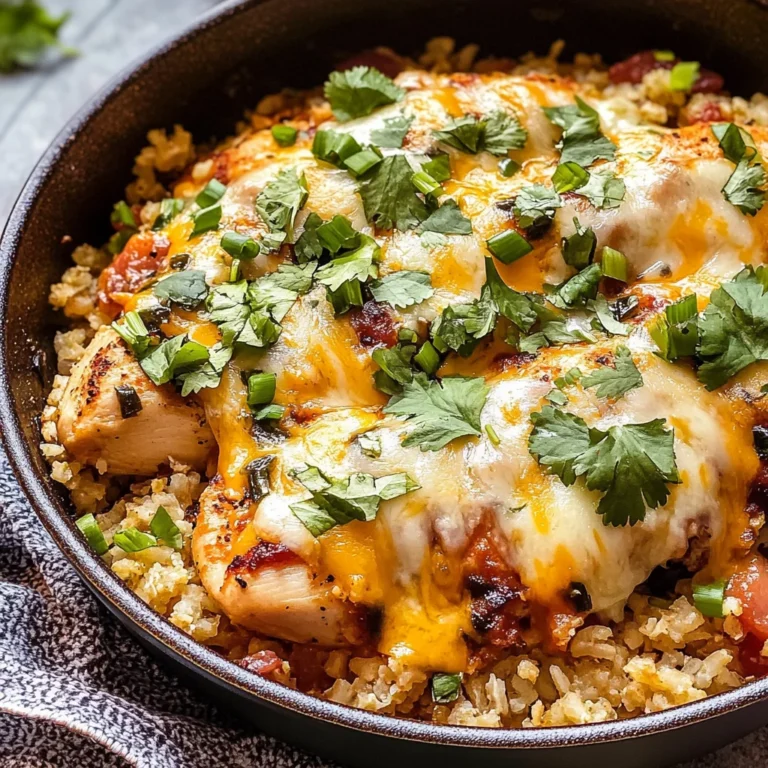 Salsa Chicken and Cauliflower Rice Skillet