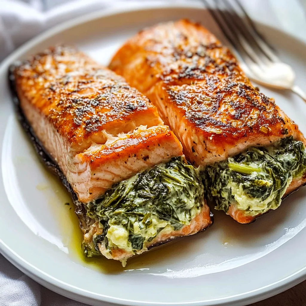 Spinach Stuffed Salmon