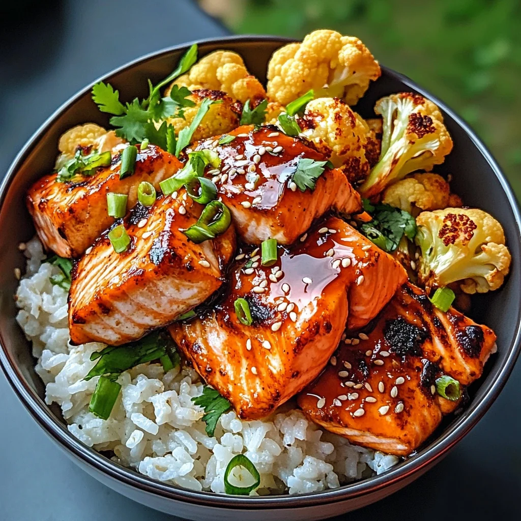 Sriracha Honey Salmon Bowls