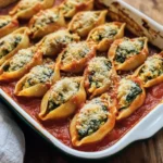 Tofu Ricotta Stuffed Shells with Spinach