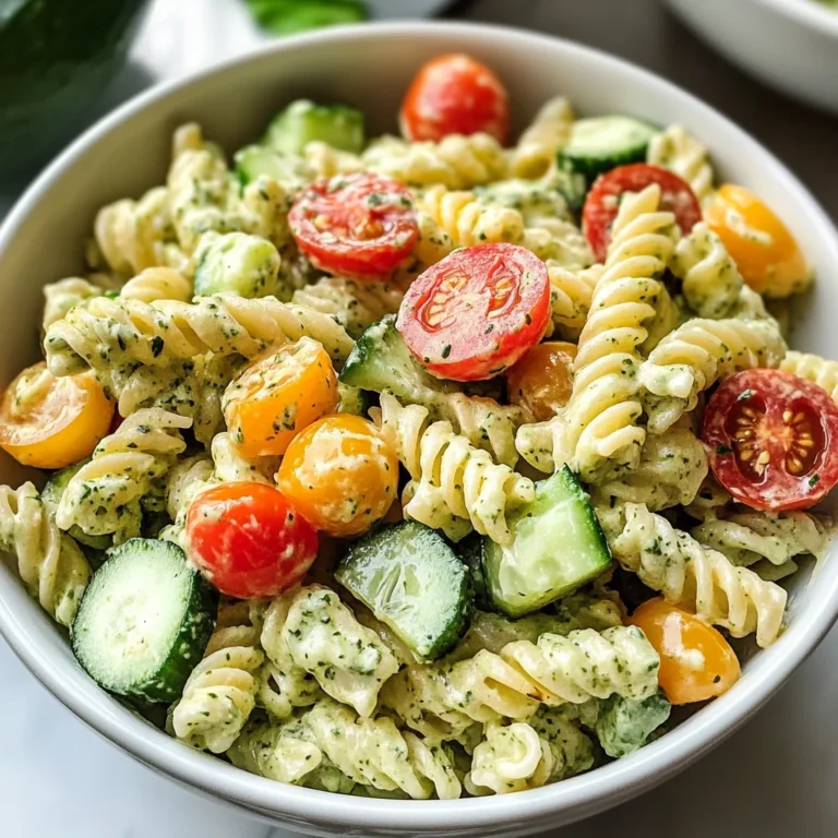 creamy avocado ranch pasta salad