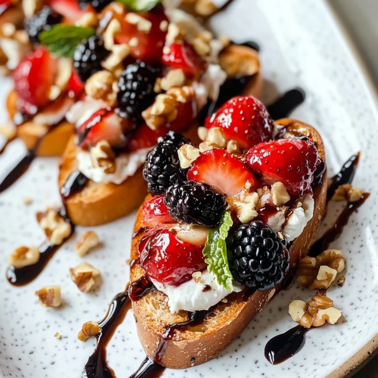 Berries & Goat Cheese Crostini