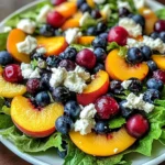 Blueberry Peach Feta Salad