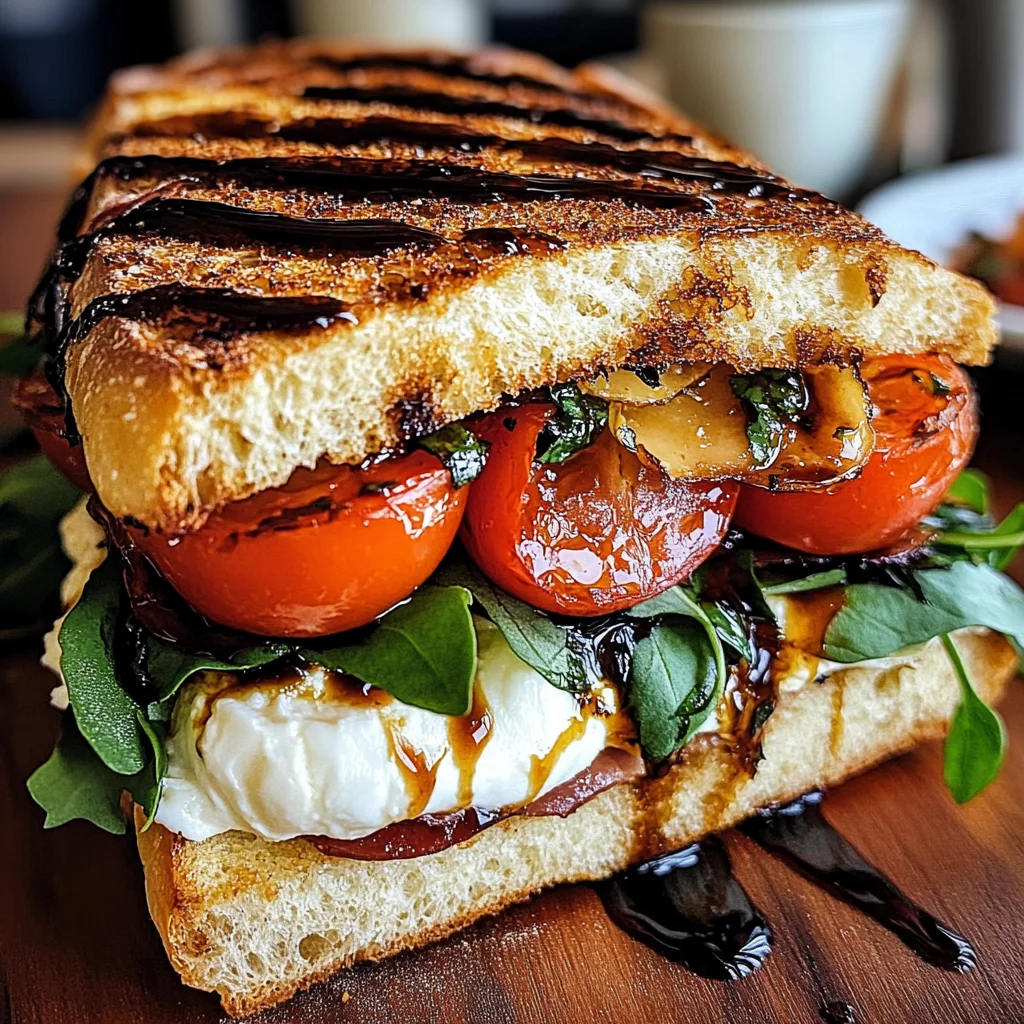 Burrata Caprese Sandwich with Cherry Tomato Confit