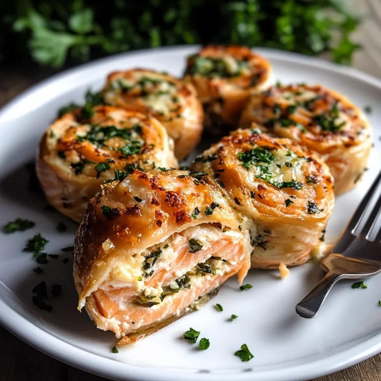 Crab Stuffed Salmon Pinwheels