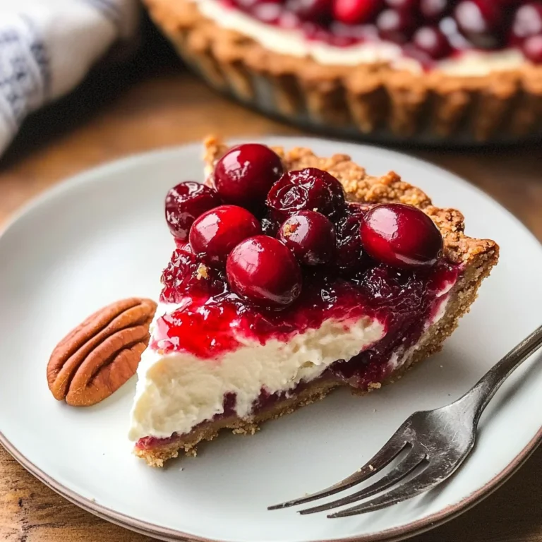 Cranberry Mascarpone Tart with Pecan Crust