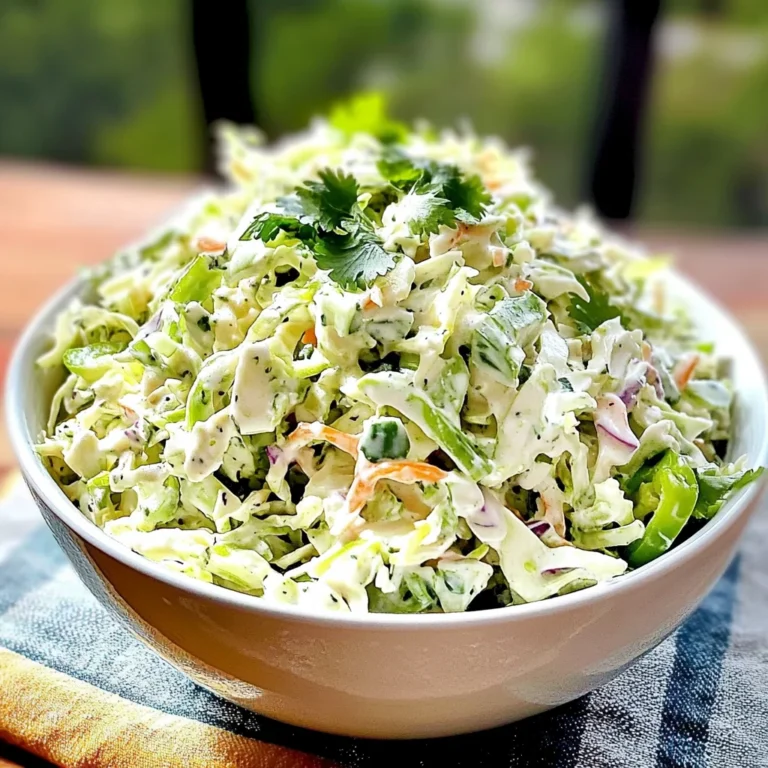 Creamy Cilantro Lime Coleslaw