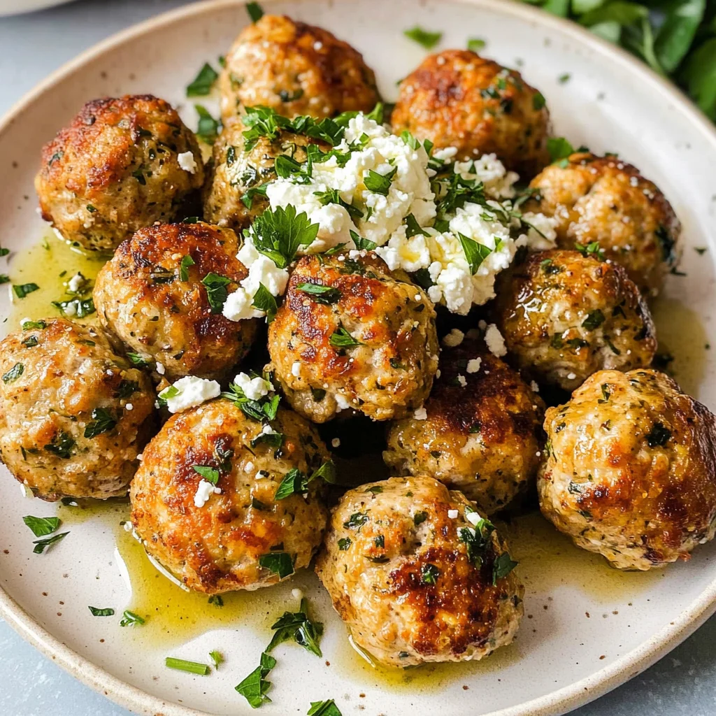 Greek Chicken Meatballs