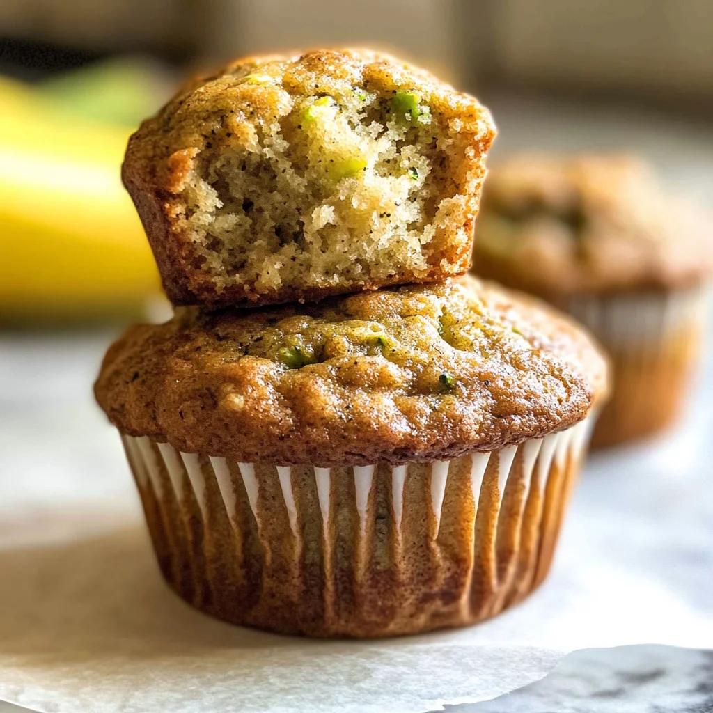 Healthy Banana Zucchini Muffins