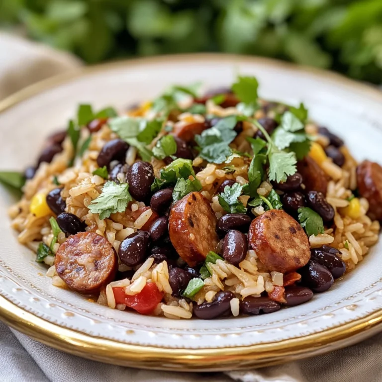 Hearty Black Beans and Rice with Sausage